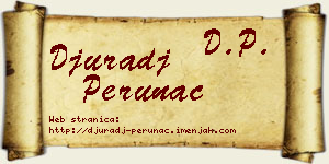 Đurađ Perunac vizit kartica